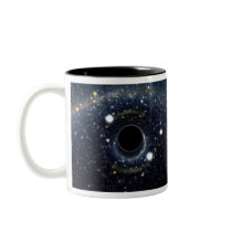 Black hole in space coffee mugs