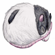 black hooded rat sleeping very large sculpture acrylic cut out