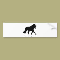black horse icon bumper stickers