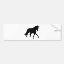 black horse icon bumper stickers