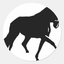 black horse icon stickers
