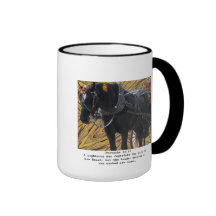 Black Horse Photo Scripture verse Prov 12:10 Coffee Mug