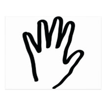 black human hand postcard