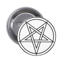 Black Inverted Pentacle Pins