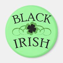 Black Irish Tshirt for St. Patrick's Day Fridge Magnets