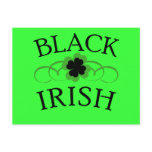 Black Irish Tshirt for St. Patrick's Day Post Cards