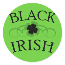 Black Irish Tshirt for St. Patrick's Day Sticker