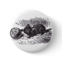 Black Kitten buttons