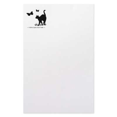 Black Kitty Kats R Free Stationary Stationery Paper by kahmier