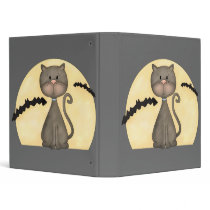 Black Kitty w/ Bats 3 Ring Binder