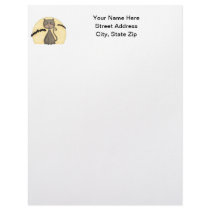 Black Kitty w/ Bats Customized Letterhead