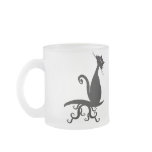Black Kitty Watching You Mugs