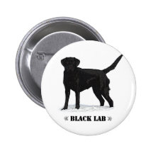 Black Lab Button