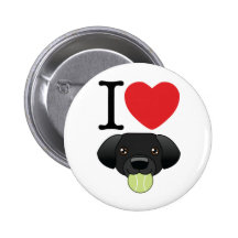 Black Lab Button