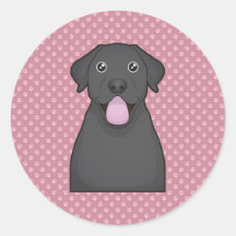 Black Lab Cartoon Sticker