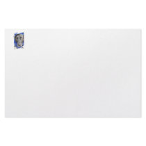 Black lab mix head with blue tinsel stationery