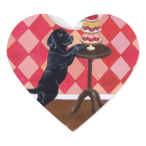 Black Lab Puppy with Cupcakes painting
