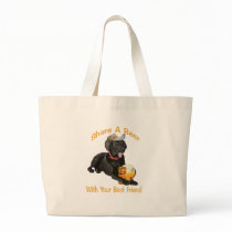 Black Lab  Shares A Beer Tote Bag