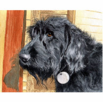 Black Labradoodle #1 Sculpture Photo Cut Outs