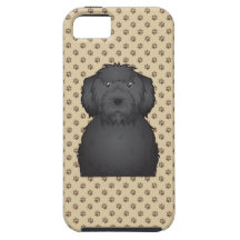 Black Labradoodle Cartoon iPhone 5 Covers