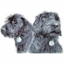 Black Labradoodles Sculpture Photo Cut Out