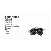 Black Labrador Angels (Rainbow Bridge) Business Cards