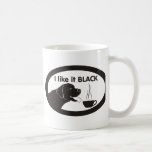 Black Labrador Coffee Theme Coffee Mugs