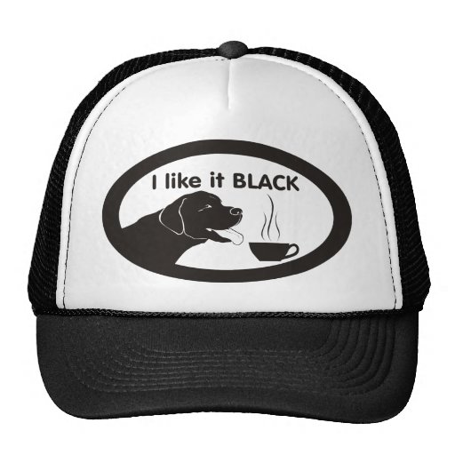 Black Labrador Coffee Theme Hats