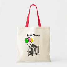 Black Labrador Puppy Cartoon Tote Bags