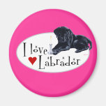 Black Labrador Puppy Fridge Magnets