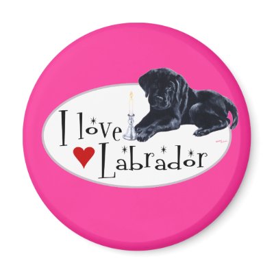 Black Labrador Puppy Fridge Magnets by HappyLabradors