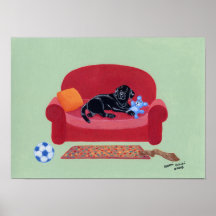 Black Labrador Retriever Art Print