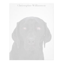 Black Labrador Retriever Customized Letterhead