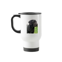 Black Labrador Retriever Plastic Travel Mug