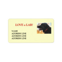 Black Labrador Retriever - Return Address Personalized Address Label