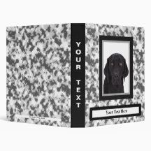 Black Labrador Retriever Vinyl Binder