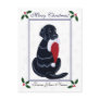 Black Labrador & Santa Hat Snowflake Christmas