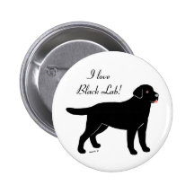 Black Labrador with a Little Tongue Pin