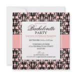 Black Lace Bachelorette Party Invitations