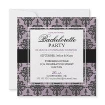 Black Lace Bachelorette Party Invitations