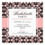 Black Lace Bachelorette Party Invitations