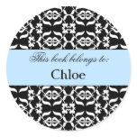Black Lace Book Label Stickers
