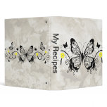 Black Lace Butterflies 10 3 Ring Binders