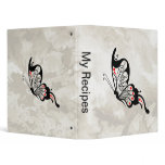 Black Lace Butterflies 2 3 Ring Binders