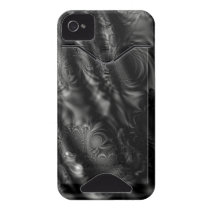 Black Lace Fractal Id Iphone 4 Covers