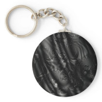 Black Lace Fractal Keychain