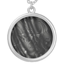 Black Lace Fractal Necklace