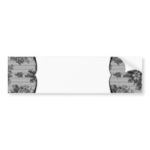 Black Lace French Background Bumper Stickers