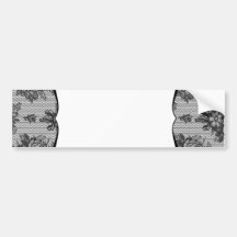 Black Lace French Background Bumper Stickers