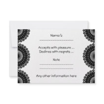 Black Lace Pattern Design. Custom Custom Invites